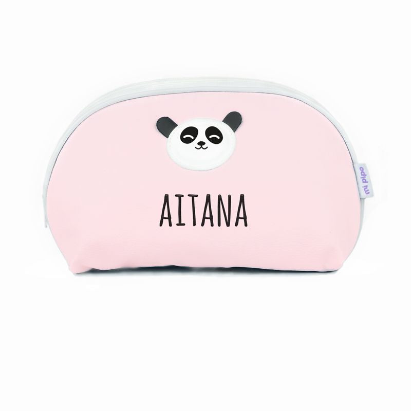 Neceser Polipiel Panda Rosa Personalizado
