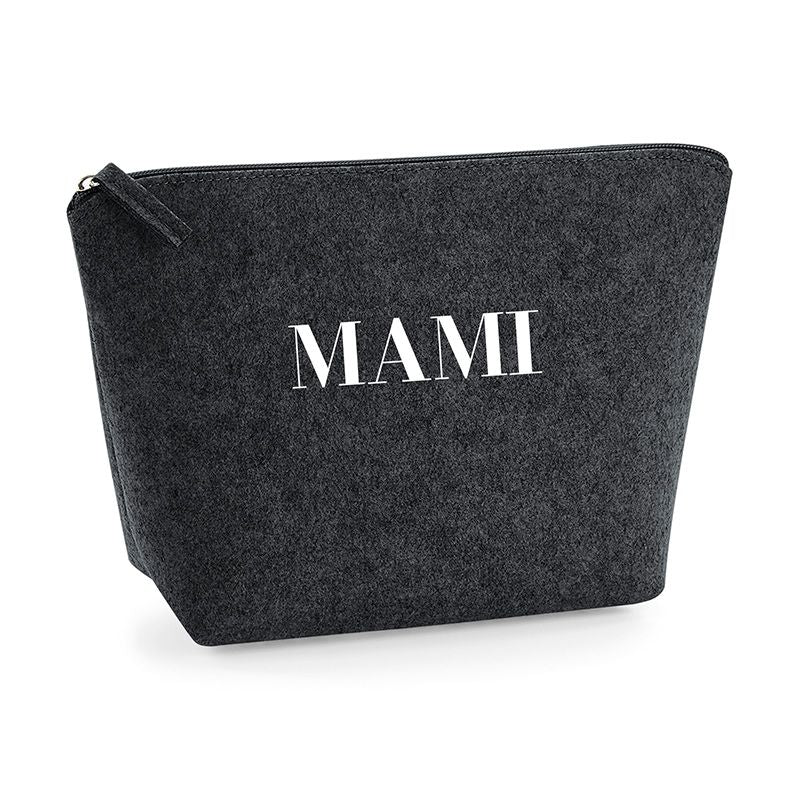 Neceser Shopper fieltro Antracita Iniciales bordadas