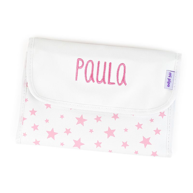 Portadocumentos Estrellas Rosa Personalizado