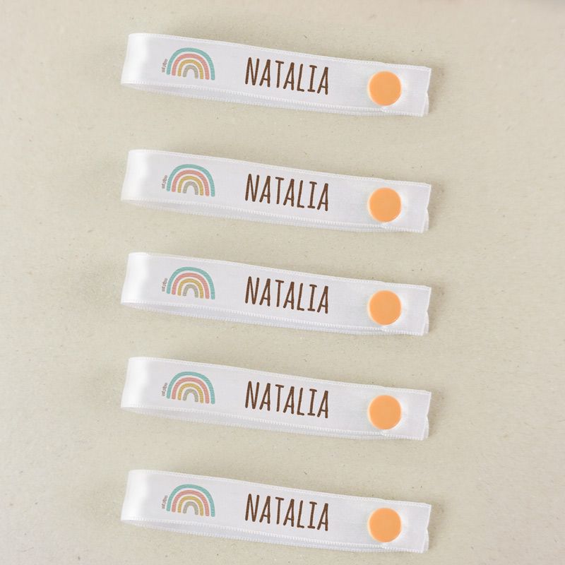 Pack 5 cintas para colgar ropa personalizadas, dibujo a elegir