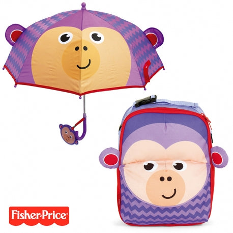 Mochila + parguas 3D fisher price mono