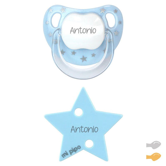 Pack Chupete + Cadena Estrellas Personalizado