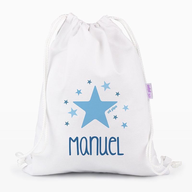 Petate Medium Lona Estrella Azul Personalizado, color a elegir