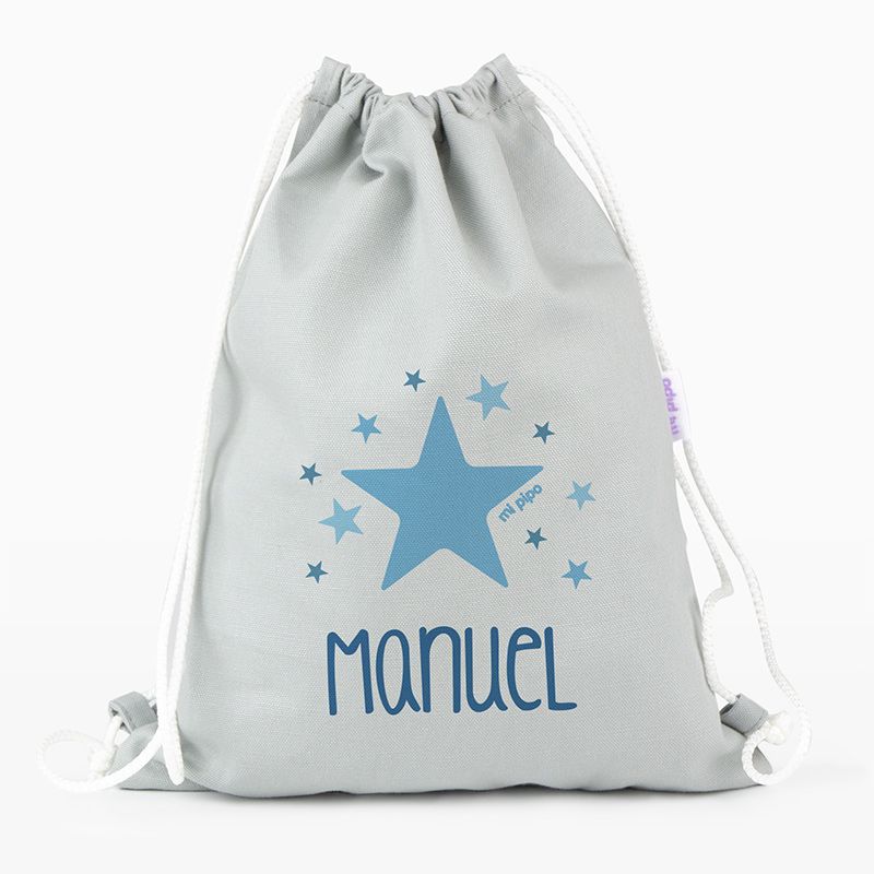 Petate Medium Lona Estrella Azul Personalizado, color a elegir