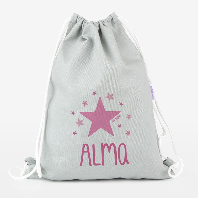 Petate Medium Lona Estrella Rosa Personalizado, color a elegir