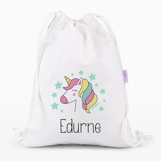 Petate Medium Lona Unicornio Personalizado, color a elegir