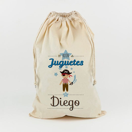 Saco para Juguetes Personalizado Botín Pirata