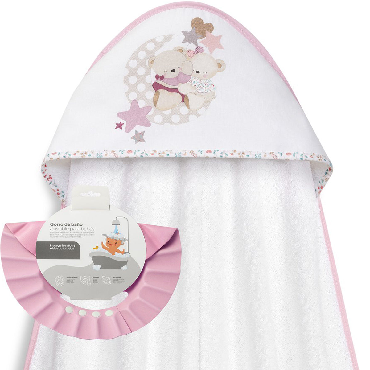 Capa de baño + gorro de baño Amoroso y lovely