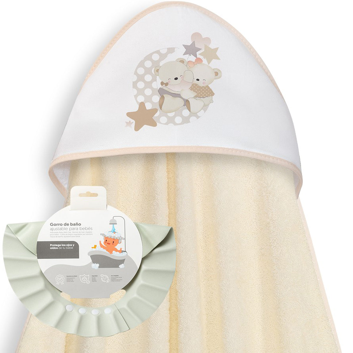 Capa de baño + gorro de baño Amoroso y lovely