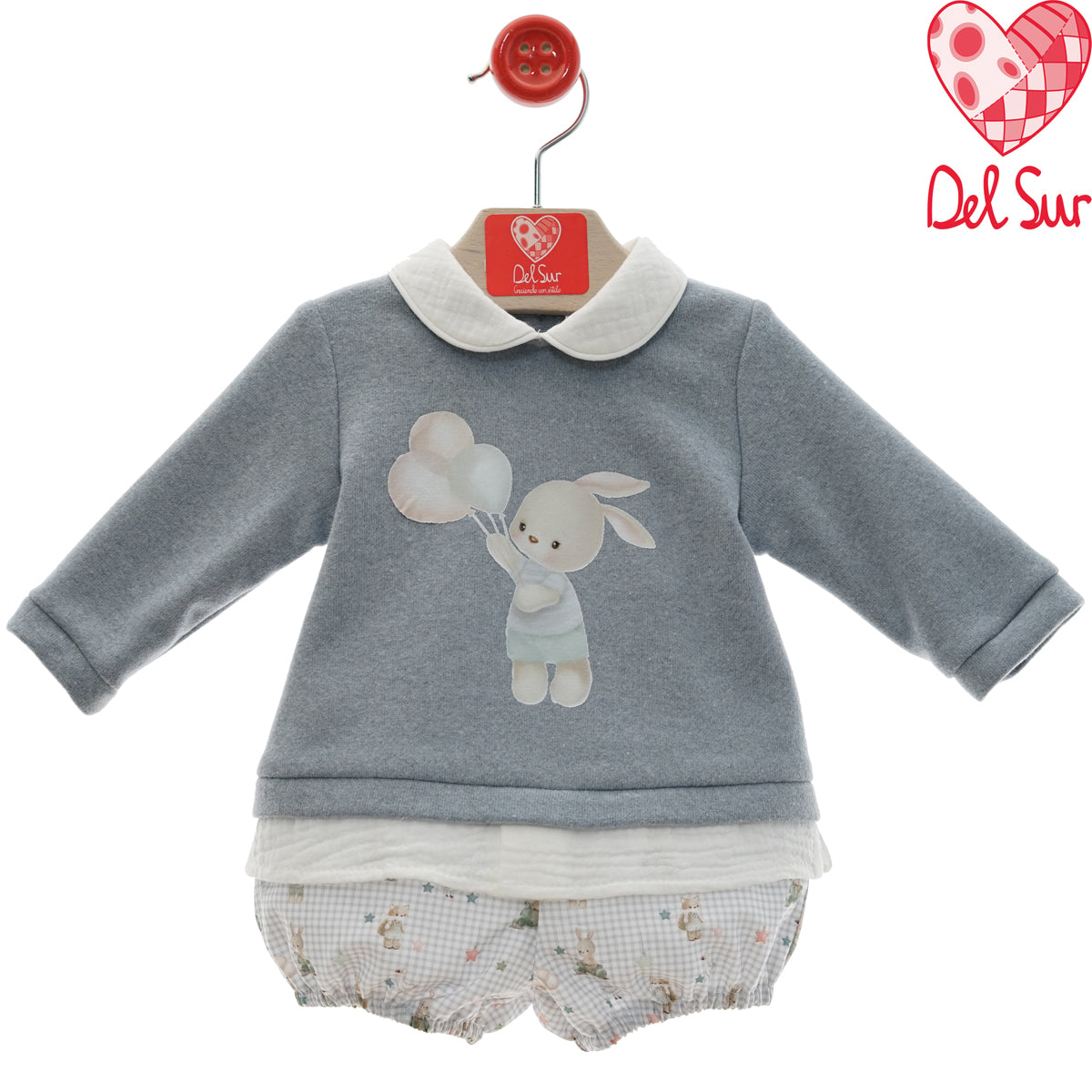 Conjunto 2 piezas celeste empolvado (3 a 36 meses)