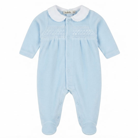 Pijama tundosado azul (0 a 3 meses)
