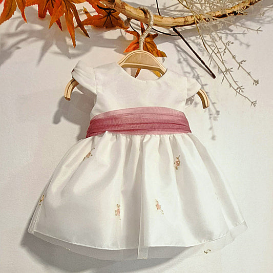 Vestido Cristianar Crudo (3 a 36 meses)