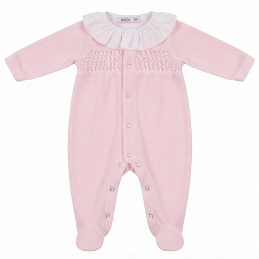 Pijama tundosado rosa (0 a 3 meses)