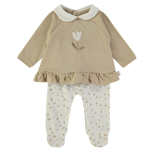 Conjunto beige (0 a 6 meses)
