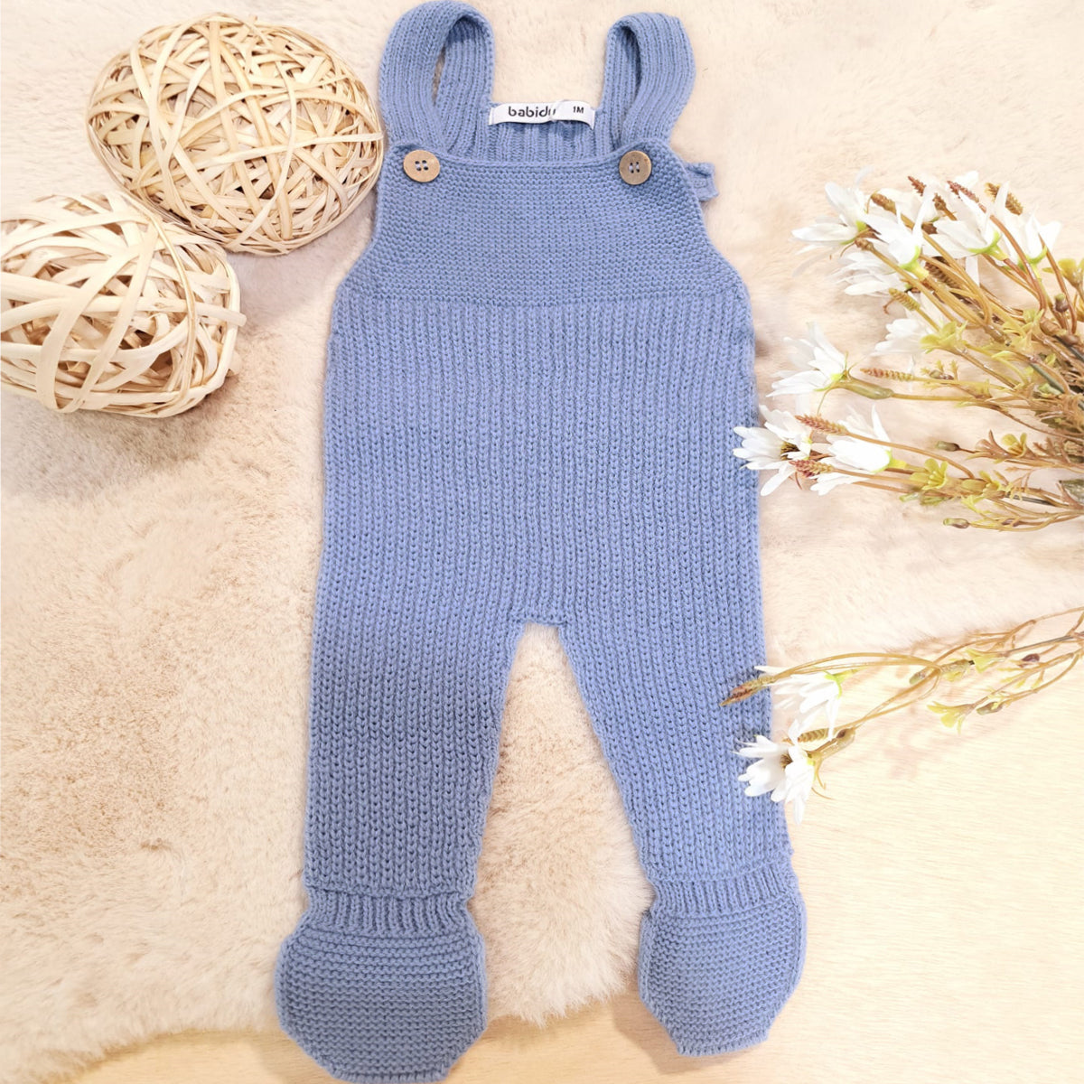 Mono de punto azul (1 a 6 meses)