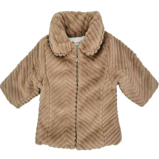 Abrigo pelo beige (3 meses a 8 años)