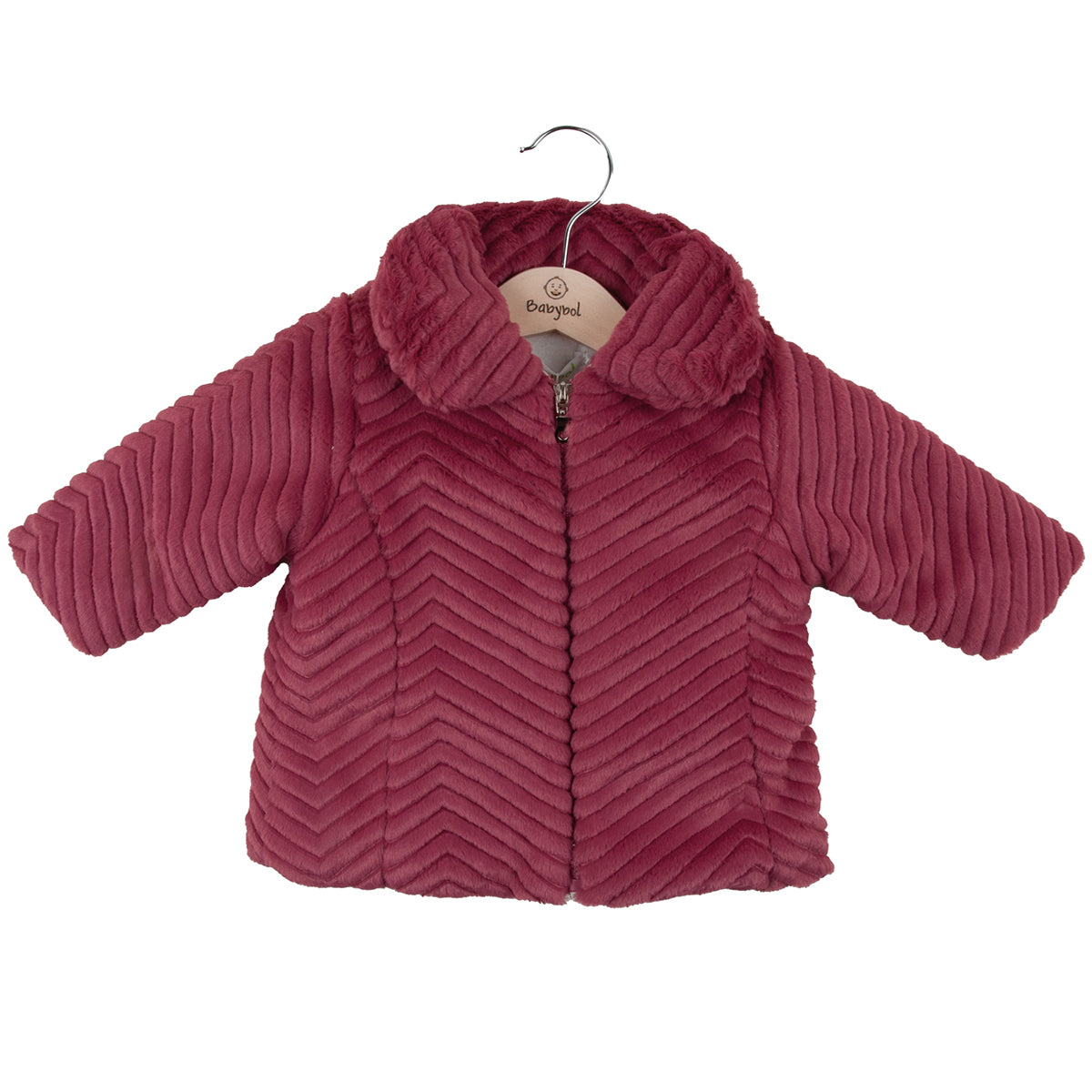 Abrigo pelo frambuesa (3 meses a 8 años)