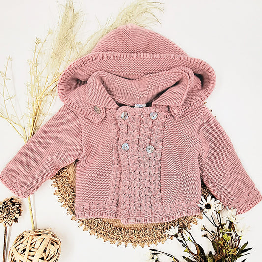 Abrigo de lana doble maquillaje (3 a 36 meses)