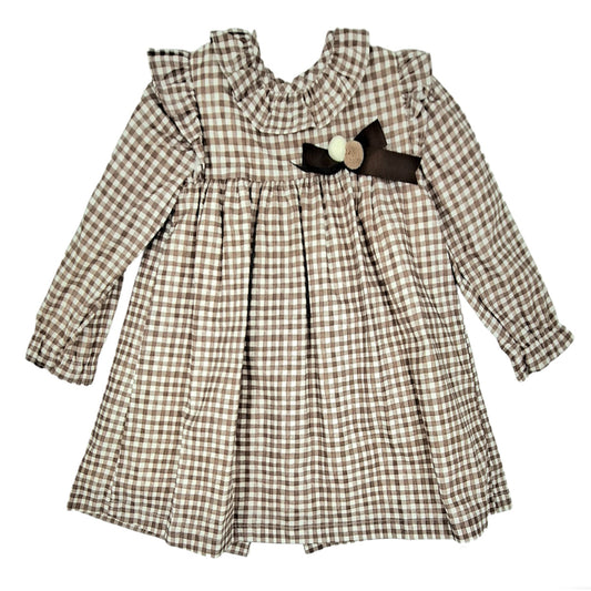 Vestido chocolate (3 a 8 años)