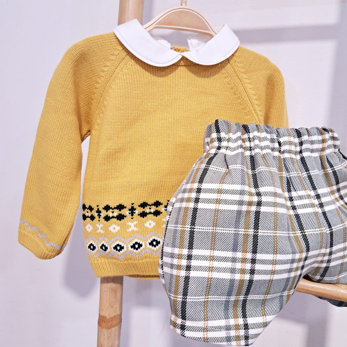 Conjunto 2 piezas ocre ( 6 a 36 meses)