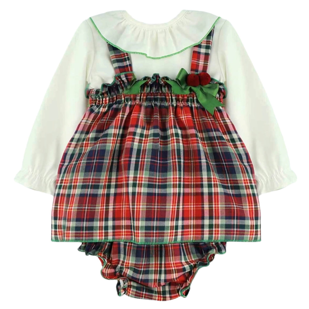 Jesusito 3 Piezas Cuadro Escocés (3 a 36 meses)