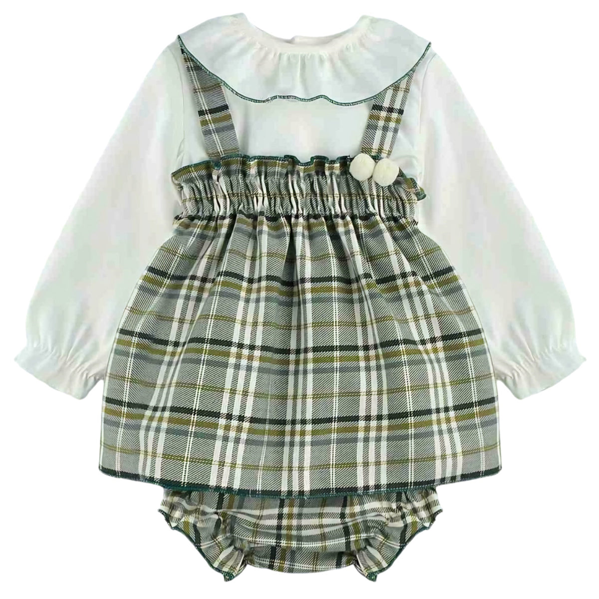 Jesusito 3 Piezas Cuadro Escocés (3 a 36 meses)