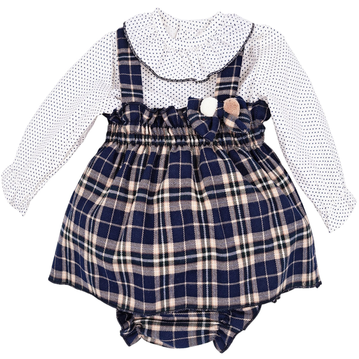 Jesusito 3 Piezas Cuadro Escocés (3 a 36 meses)