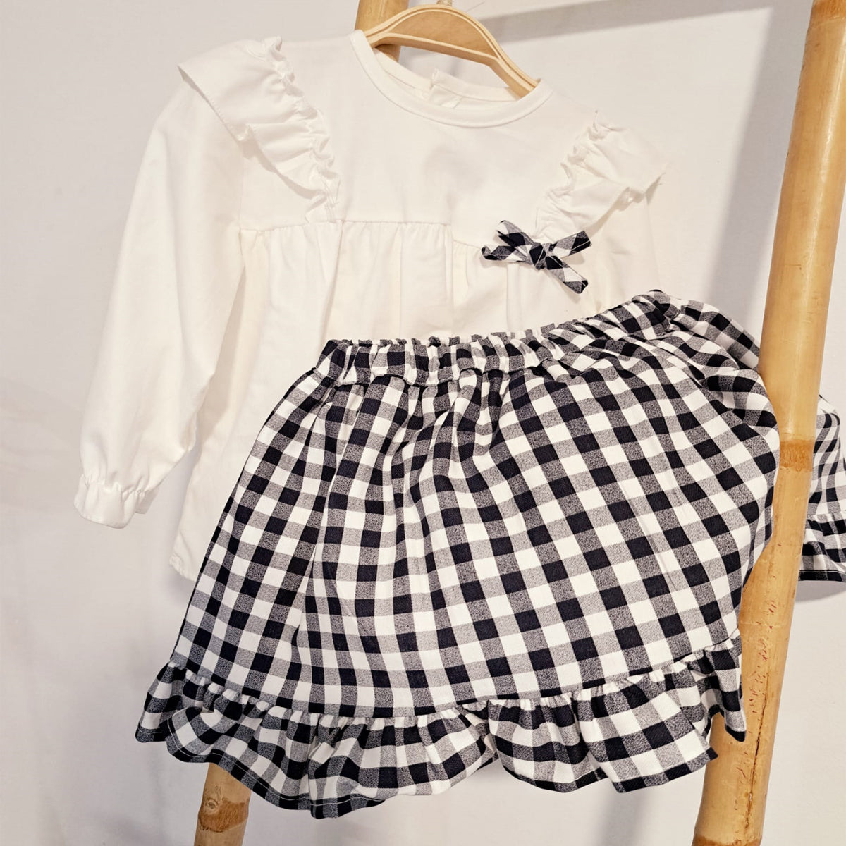 Conjunto a cuadritos (2 a 12 años)