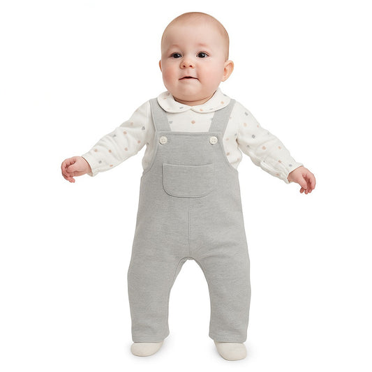 Conjunto peto gris (3 a 18 meses)