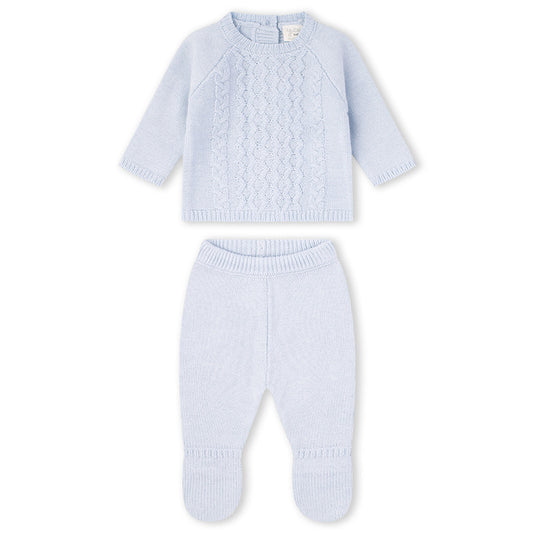Conjunto de punto azul (0 a 6 meses)