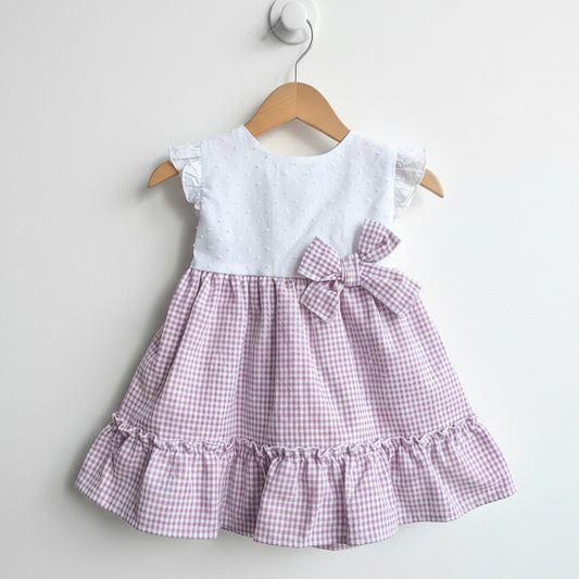 Vestido malva (12 a 36 meses)