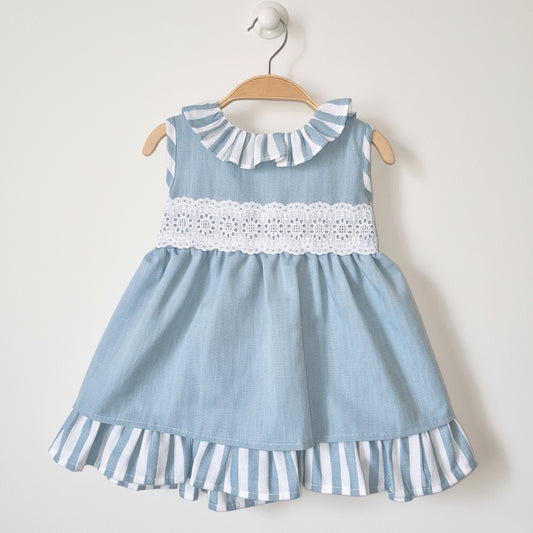 Vestido a rayas (12 a 36 meses)