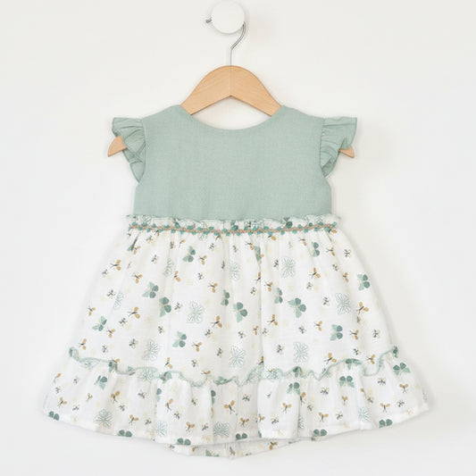 Vestido mariposas verde (12 a 36 meses)