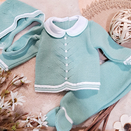 Conjunto 3 piezas verde (0 a 6 meses)