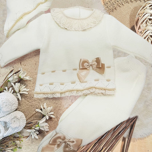 Conjunto 3 piezas crudo (0 a 6 meses)