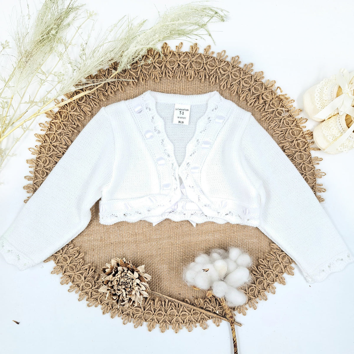 Chaqueta lana niña blanco (1 a 36 meses)