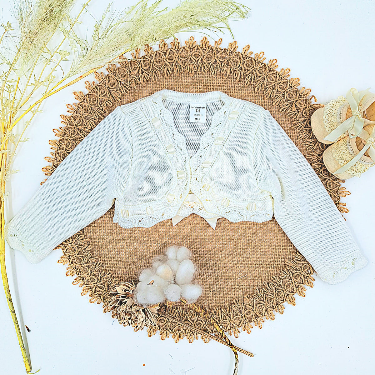 Chaqueta lana niña crudo (1 a 36 meses)