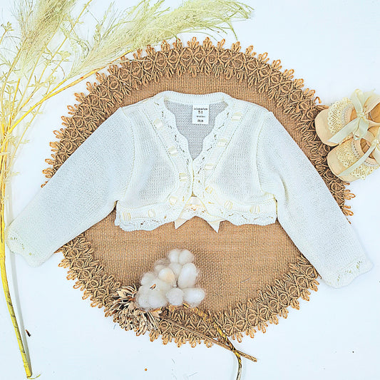 Chaqueta lana niña crudo (1 a 36 meses)