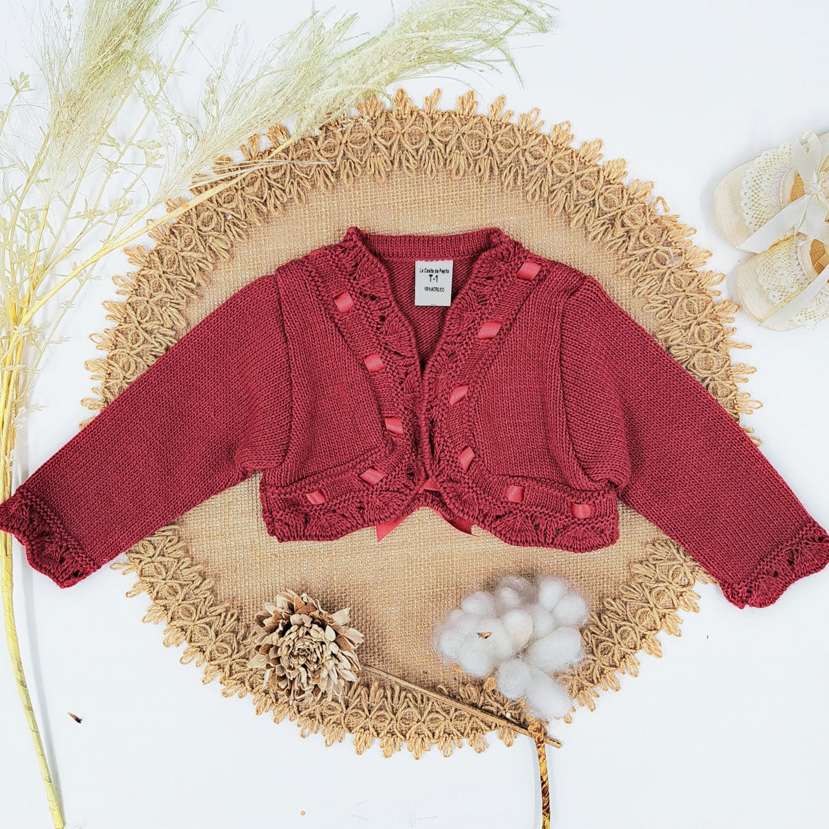 Chaqueta perle granate (1 a 36 meses)