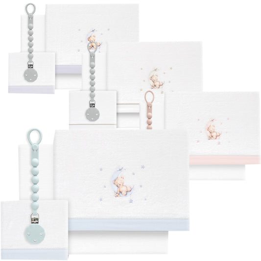 Sabanas cuna coralina osito y luna