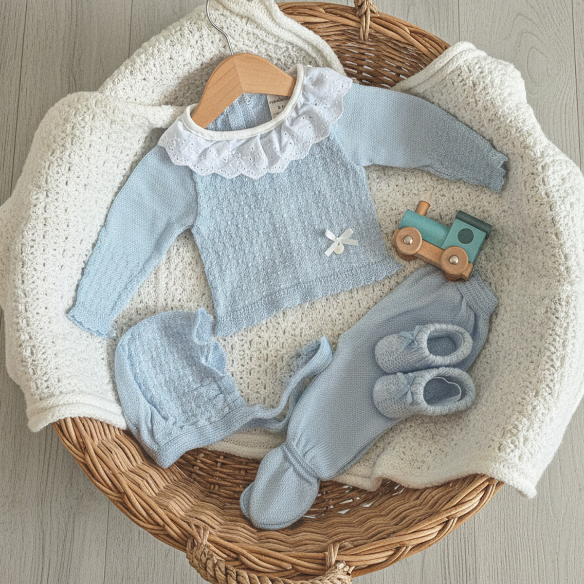 Conjunto azul 3 piezas (0 a 3 meses)