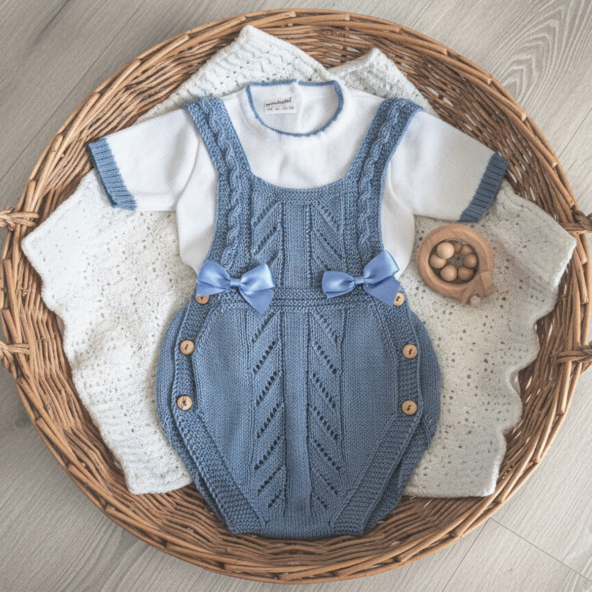 Conjunto ranita azul cobalto (0 a 3 meses)