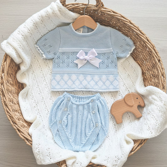 Conjunto dos piezas celeste (0 a 3 meses)