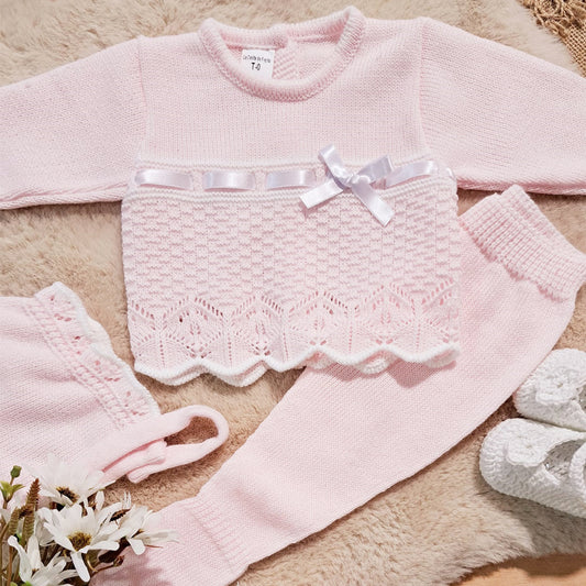 Conjunto 3 piezas rosa (0 a 3 meses)