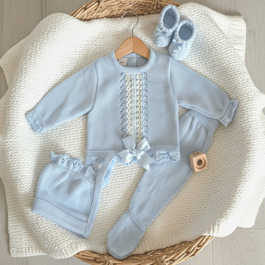 Conjunto de perle celeste (0 a 3 meses)