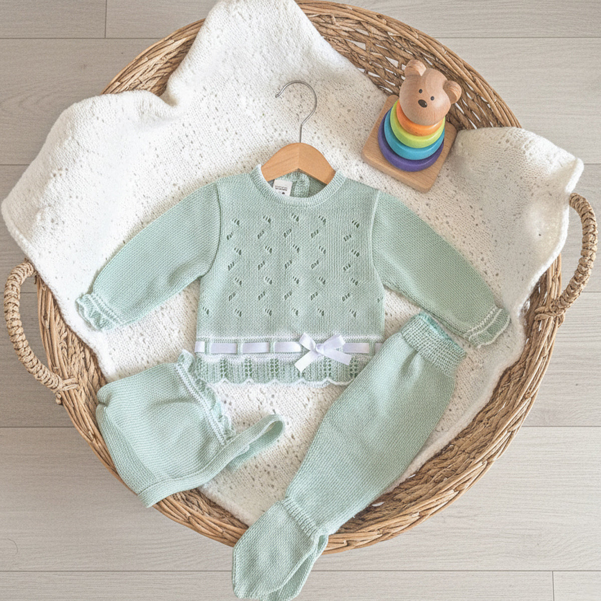 Conjunto verde 3 piezas (0 a 3 meses)