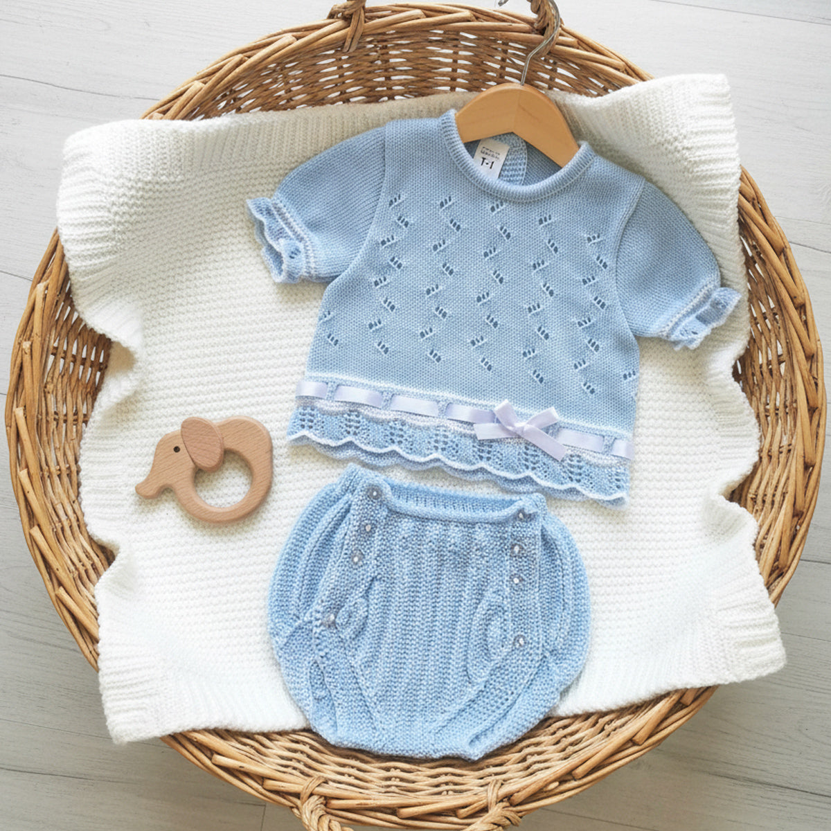 Conjunto perle celeste (0 a 3 meses)