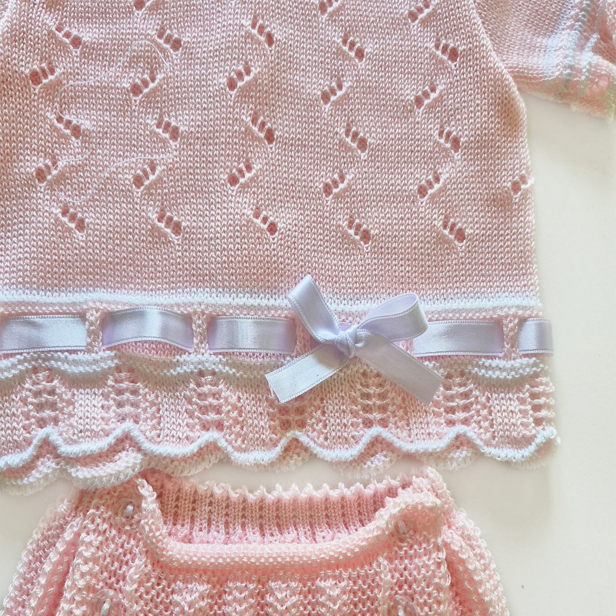 Conjunto perle rosa (0 a 3 meses)