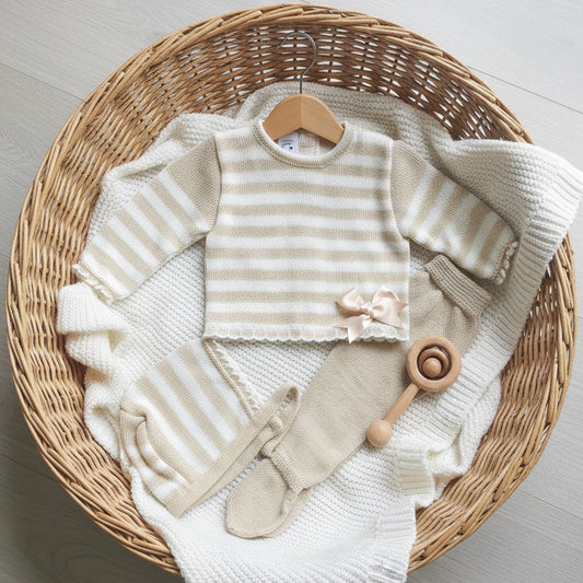 Conjunto 3 piezas arena (0 a 3 meses)