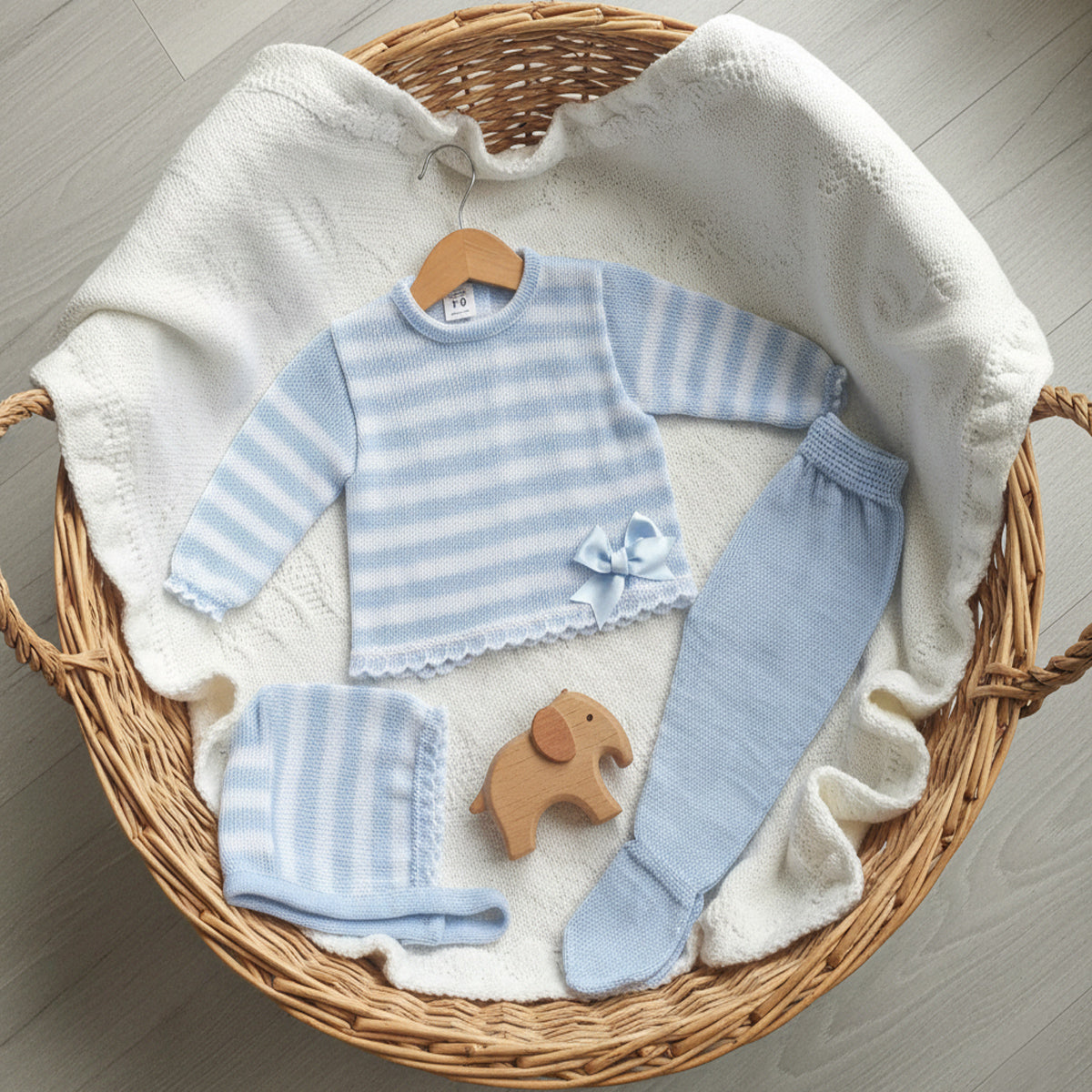 Conjunto 3 piezas celeste (0 a 3 meses)